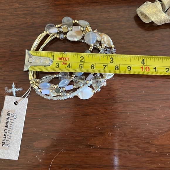 NWT bead and leather wrap bracelet - Picture 9 of 9